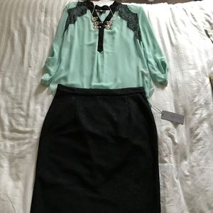 NWT Black lace Jennifer Lopez skirt